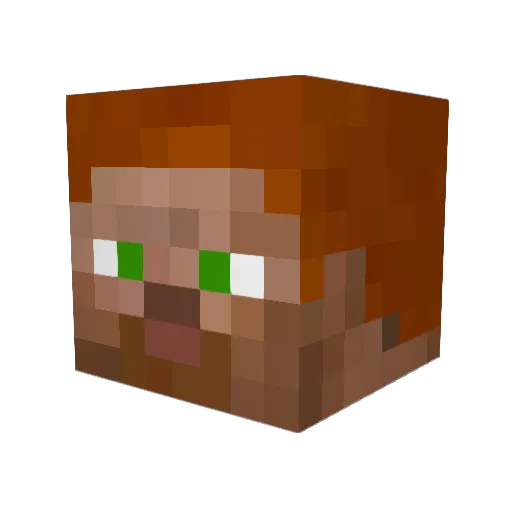 Bombie Minecraft avatar head, 3D render