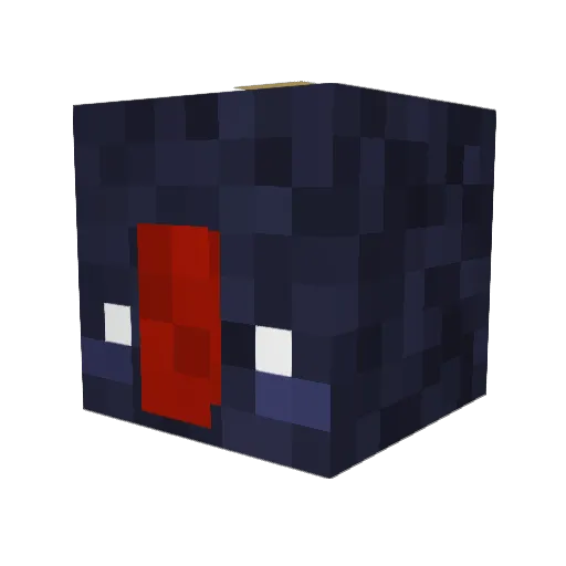 Bombita_ Minecraft avatar head, 3D render