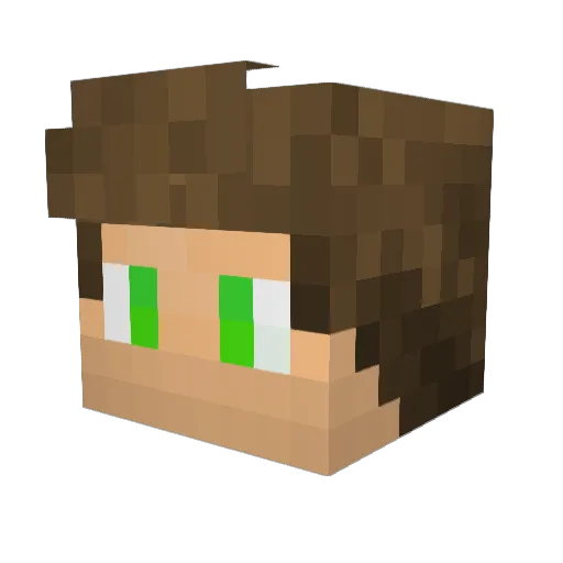 BomboNeo Minecraft avatar head, 3D render
