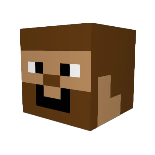 Bombo_ Minecraft avatar head, 3D render