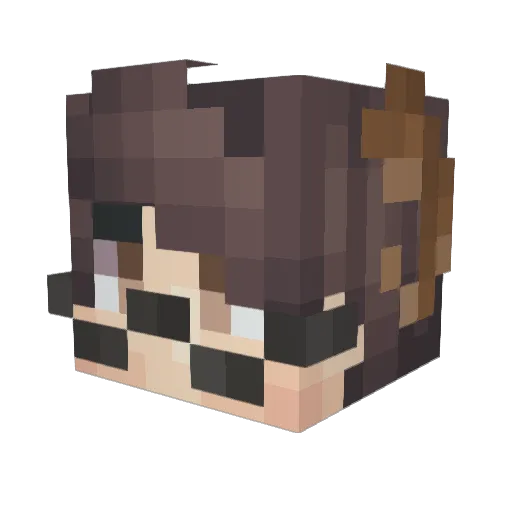 Bombomb Minecraft avatar head, 3D render