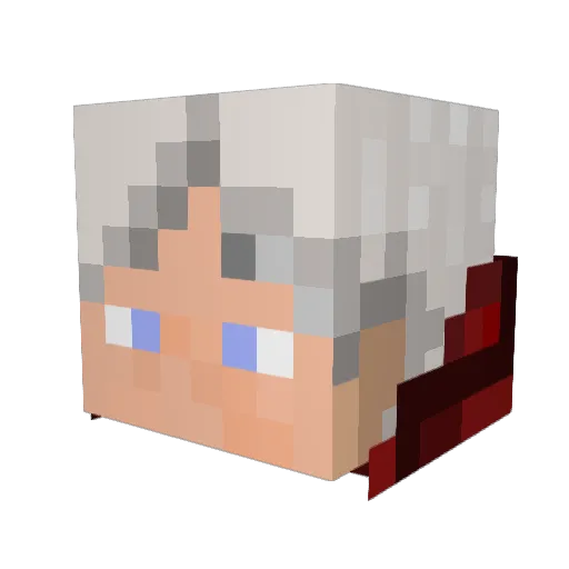 Bombowski Minecraft avatar head, 3D render