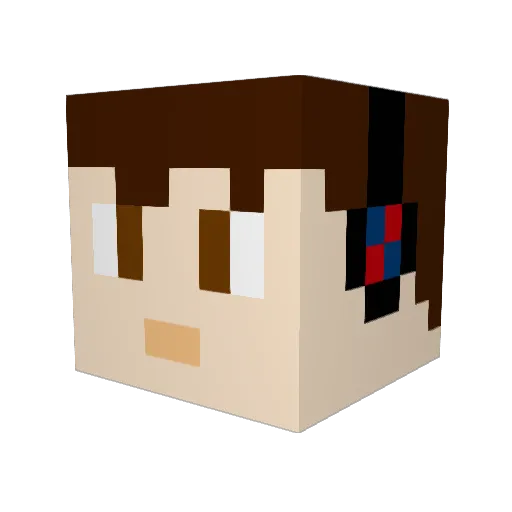 Bomboy52 Minecraft avatar head, 3D render