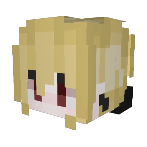 Bombprooffool Minecraft avatar head, 3D render