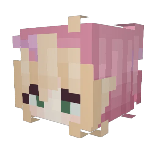 BombsAlive Minecraft avatar head, 3D render