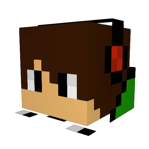 Bombsheltrz Minecraft avatar head, 3D render