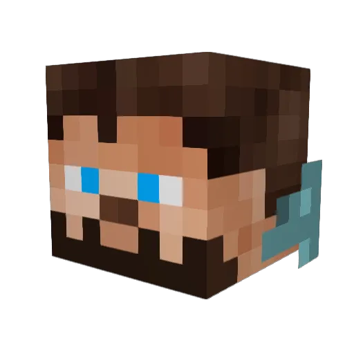 Bombuela Minecraft avatar head, 3D render