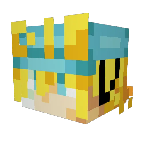 Bomby132 Minecraft avatar head, 3D render