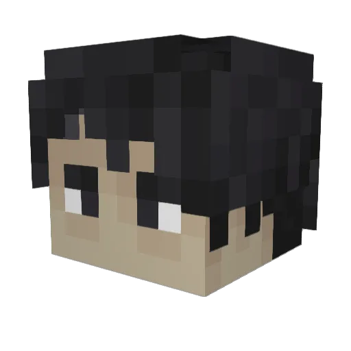 Bomdoom Minecraft avatar head, 3D render