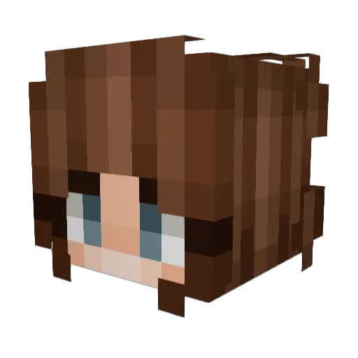 Bomethia Minecraft avatar head, 3D render