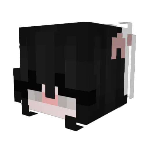 Bomiyu Minecraft avatar head, 3D render