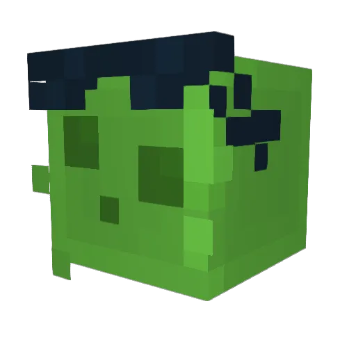 Bomlee Minecraft avatar head, 3D render