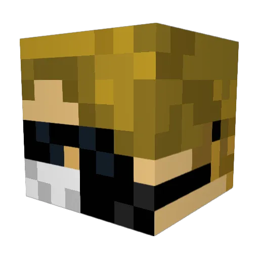 Bomo123 Minecraft avatar head, 3D render