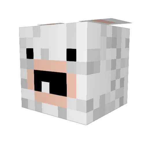 Bomsmann Minecraft avatar head, 3D render