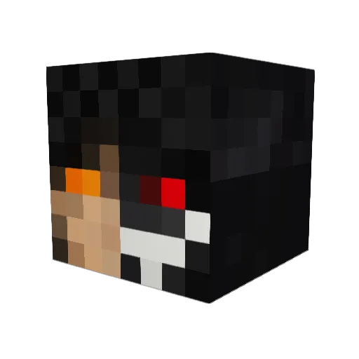 BomziMC Minecraft avatar head, 3D render