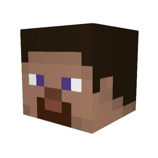 Bon0309 Minecraft avatar head, 3D render