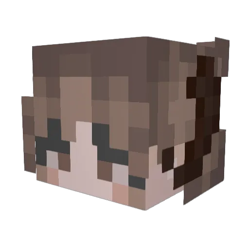 Bon3Zka Minecraft avatar head, 3D render
