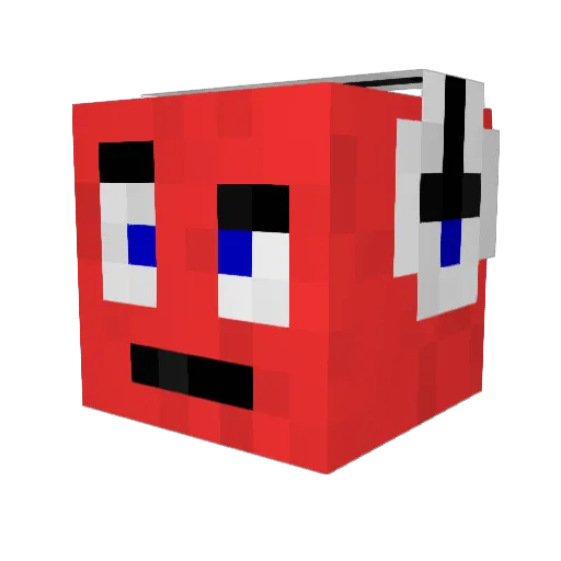 Bon3e Minecraft avatar head, 3D render