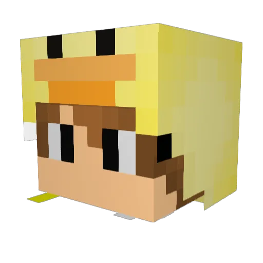 BonBearz Minecraft avatar head, 3D render