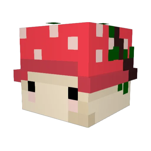 BonBin Minecraft avatar head, 3D render