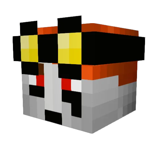 BonBonBonky Minecraft avatar head, 3D render