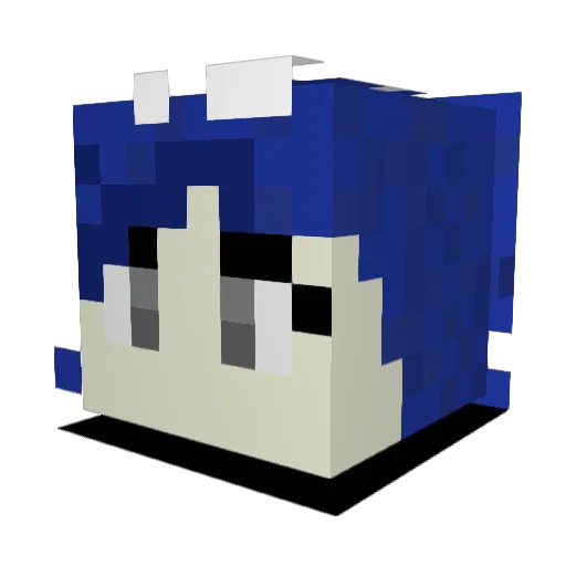 BonBonGamer2 Minecraft avatar head, 3D render