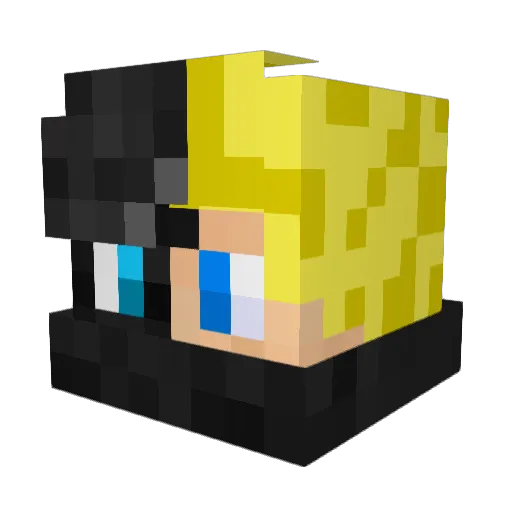 BonBonHD Minecraft avatar head, 3D render