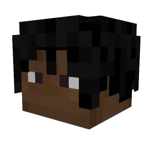 BonQueQue492 Minecraft avatar head, 3D render