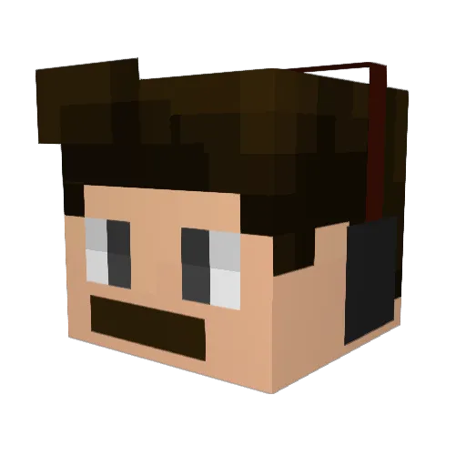 BonSjef Minecraft avatar head, 3D render