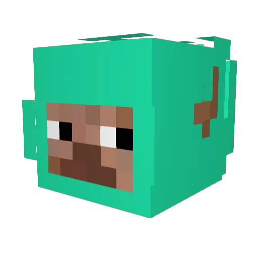 BonVolBro Minecraft avatar head, 3D render