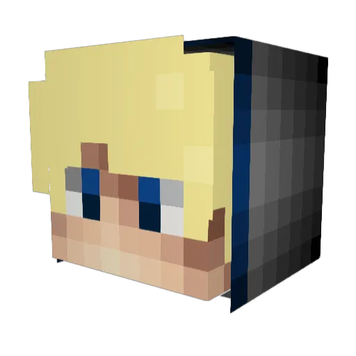 Bon_ton Minecraft avatar head, 3D render