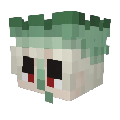 Bonardd Minecraft avatar head, 3D render