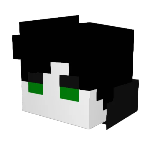 BonbonV Minecraft avatar head, 3D render