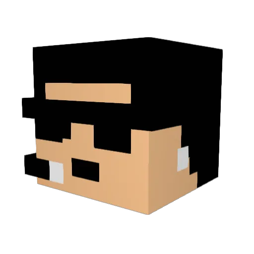 Bond_1603 Minecraft avatar head, 3D render