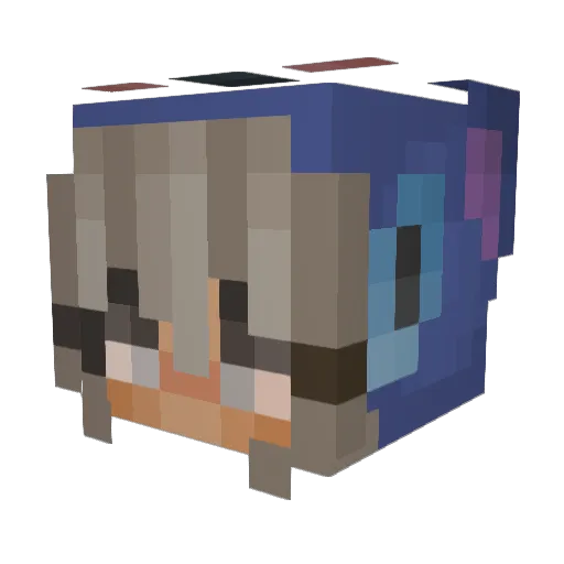Bondezan Minecraft avatar head, 3D render