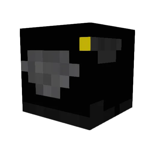 Bondless Minecraft avatar head, 3D render