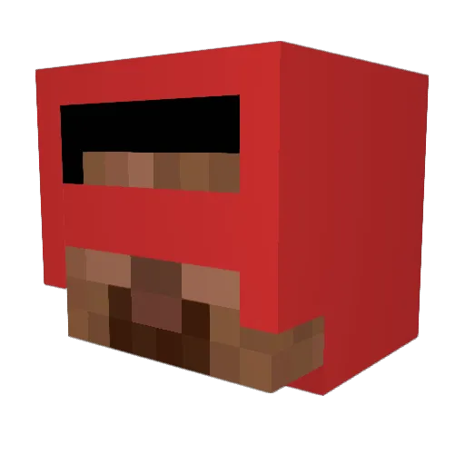Bone37 Minecraft avatar head, 3D render