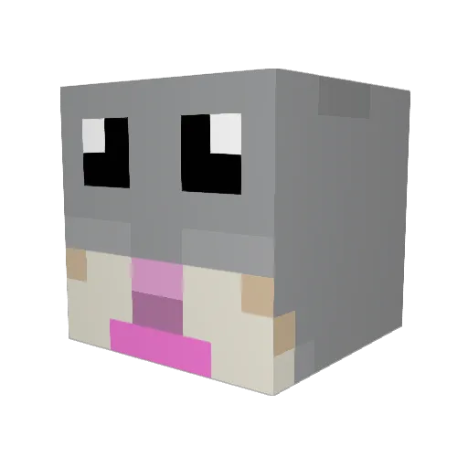 BoneCR4CKER Minecraft avatar head, 3D render