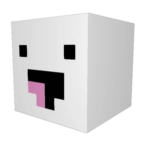 BoneClarinet Minecraft avatar head, 3D render