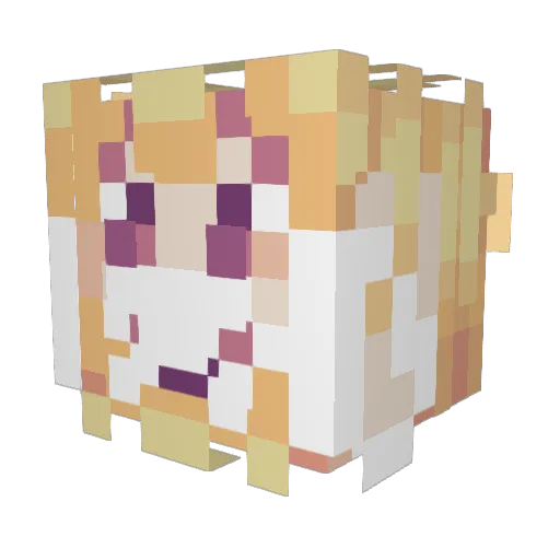 BoneCrusher_TRex Minecraft avatar head, 3D render