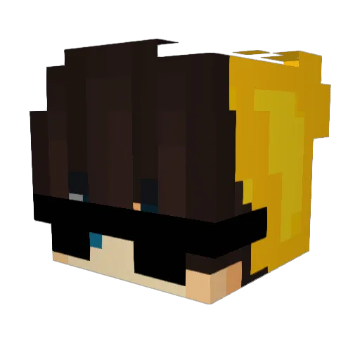 BoneForgotten Minecraft avatar head, 3D render
