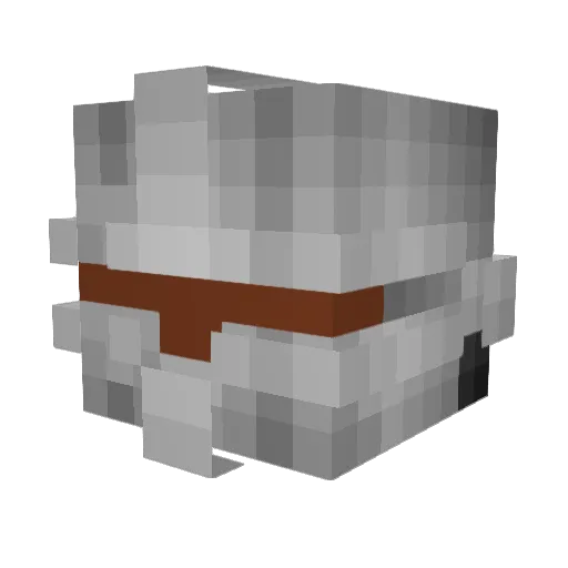 BoneHeadLoser Minecraft avatar head, 3D render