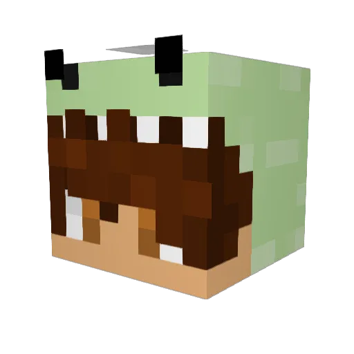 BoneVive Minecraft avatar head, 3D render
