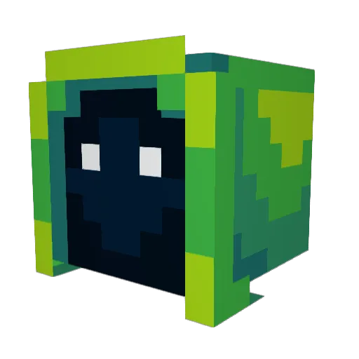 Boneified Minecraft avatar head, 3D render