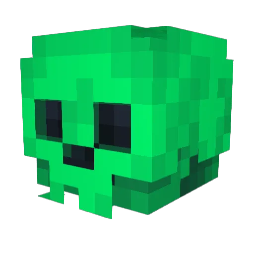 Boneium Minecraft avatar head, 3D render