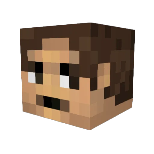 BonelessOrphan Minecraft avatar head, 3D render