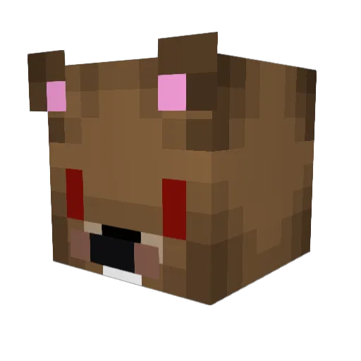 BonelessSquirrel Minecraft avatar head, 3D render