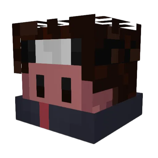 BonelessWasTaken Minecraft avatar head, 3D render