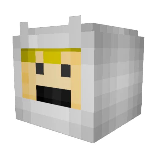 Bones444 Minecraft avatar head, 3D render