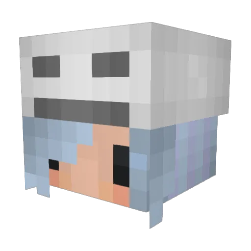 Bonescraft2020 Minecraft avatar head, 3D render
